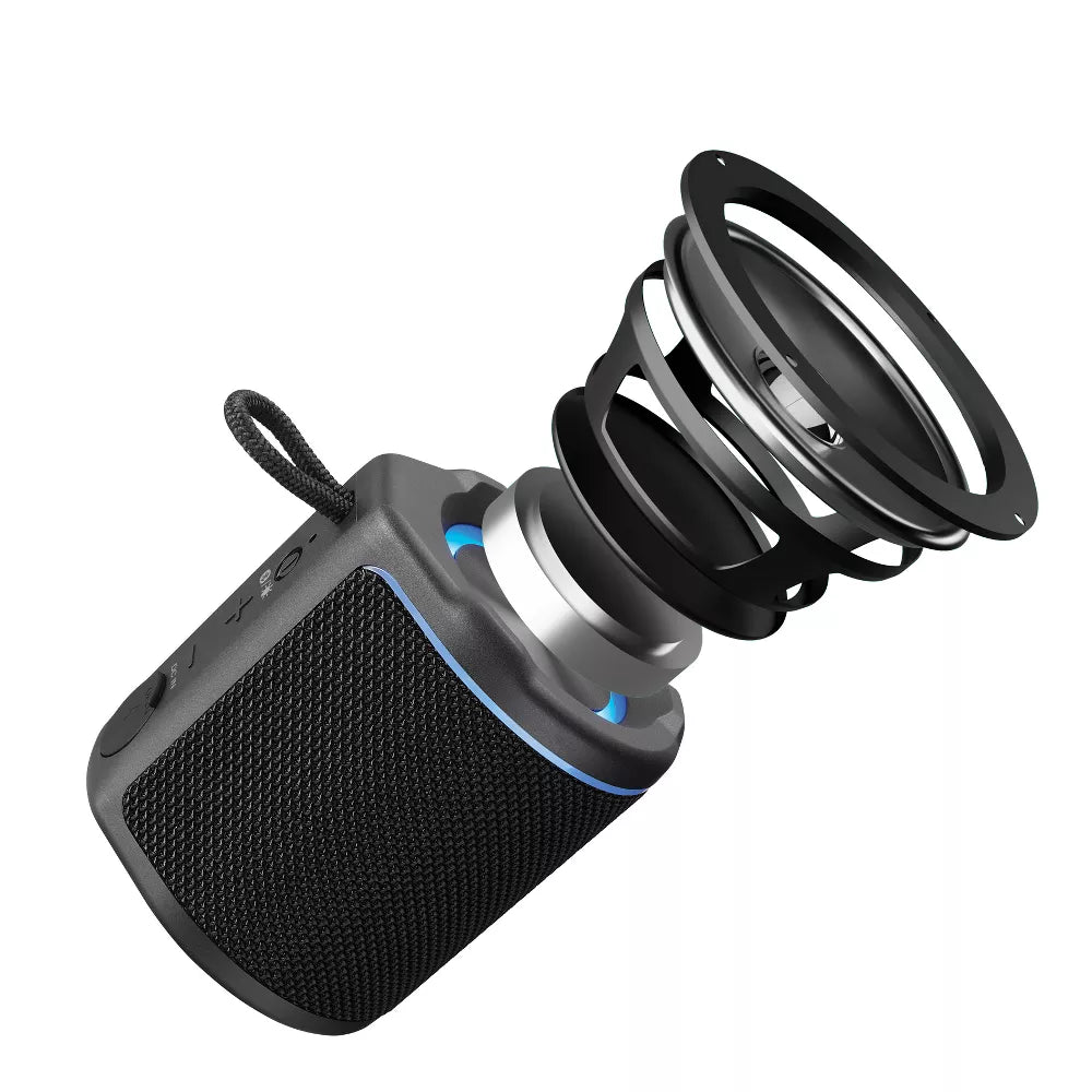 IP67 Waterproof Portable Bluetooth Speaker with Music Reactive Color Lights